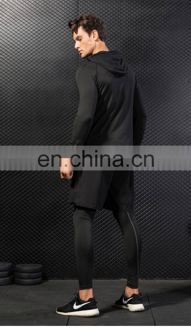 Fitness Running Training Men's Jacket Long Sleeve Zip Casual Hoodie Quick Dry Sport Jacket