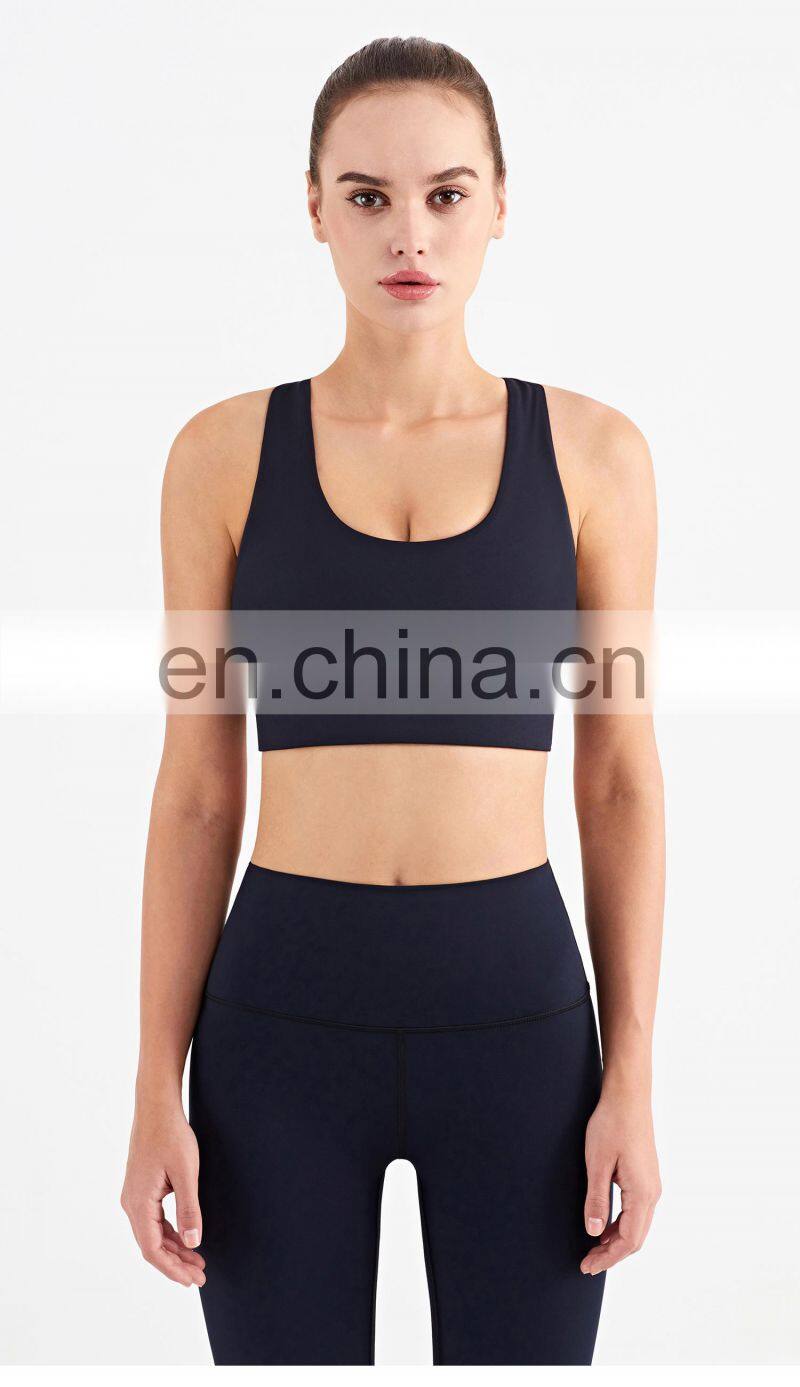 Designer Wholesale 2022 High Support Sport Bra Hollow Cross Back Sport Top Sports Bra Women