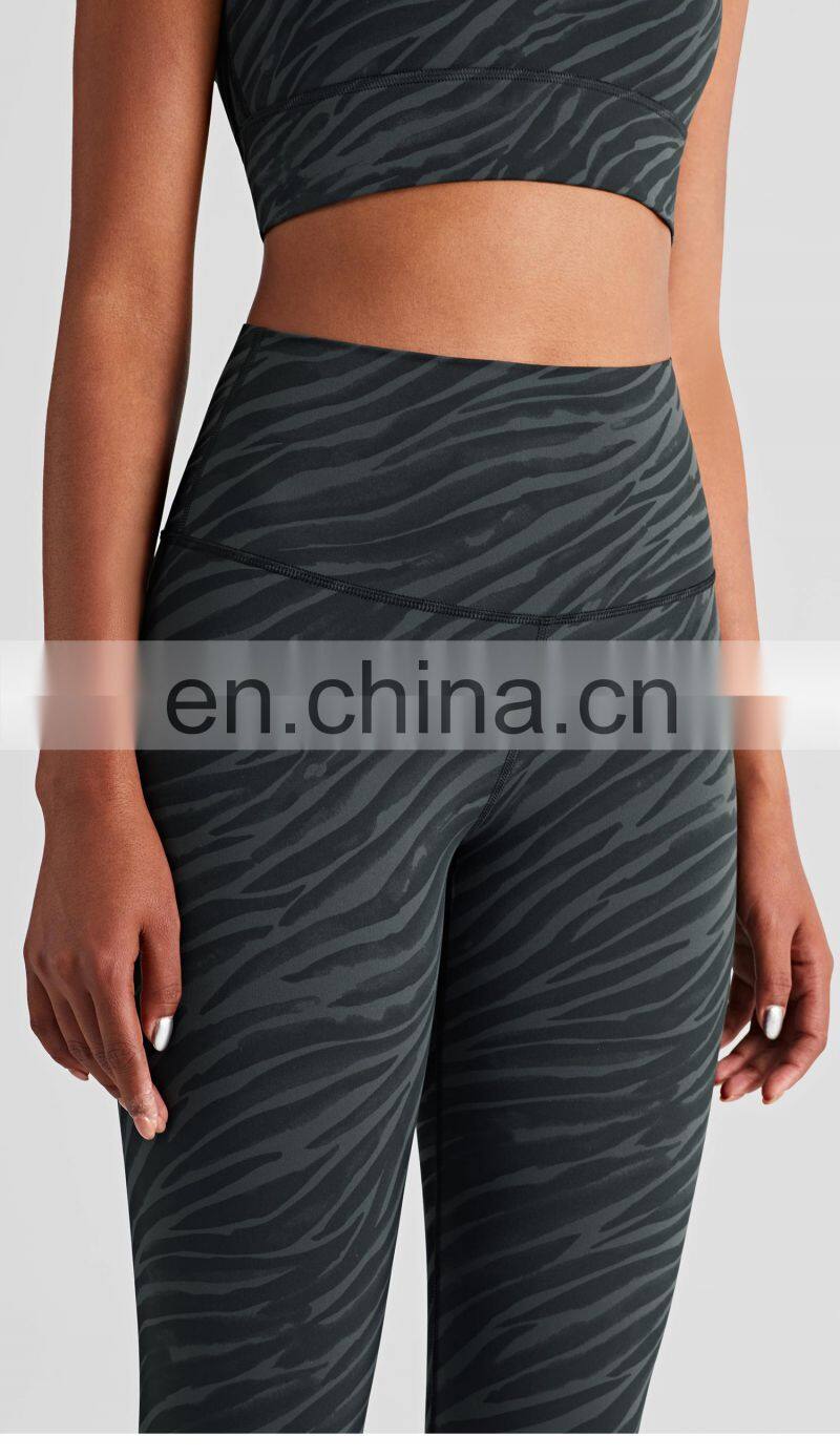 New High Waist Leggings Yoga Wear Sexy Women's Tie Dye Running Plus Size Leggings Zebra
