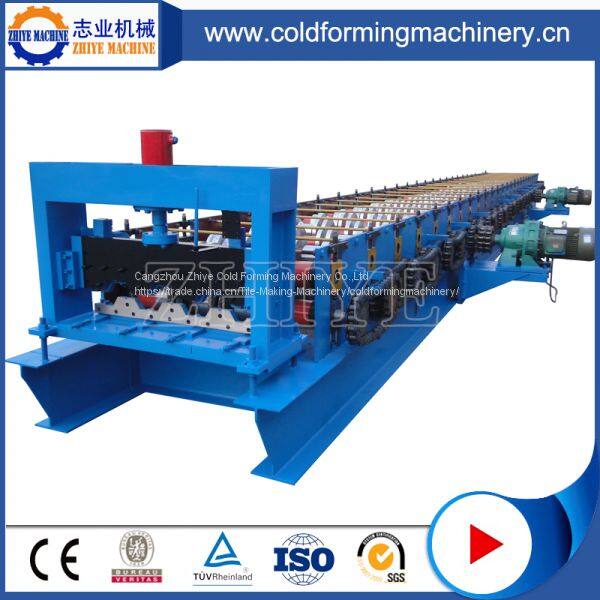 High Speed Steel Floor Decking Roll Forming Machine with train service