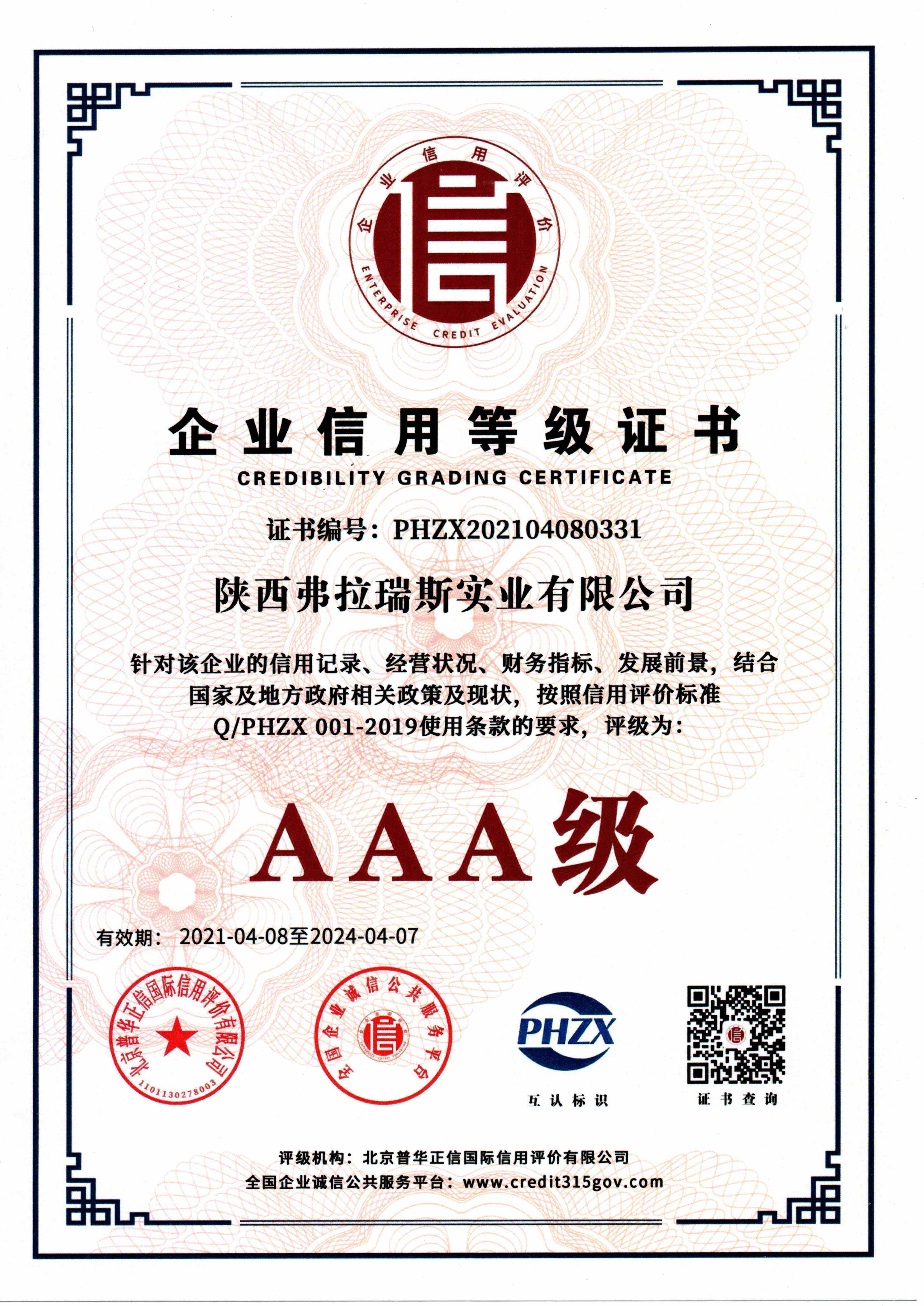CREDIBILITY GRADING CERTIFICATE