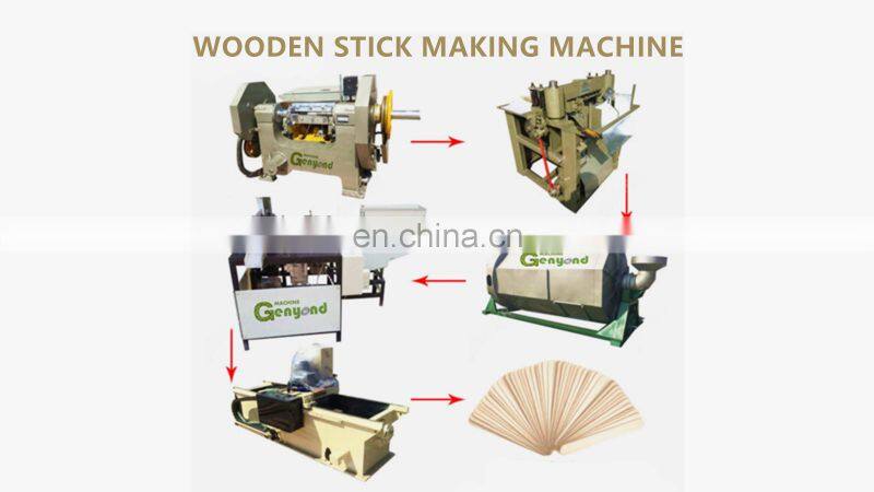 Factory Complete wooden ice cream sticks Wooden Tongue Depressor forming machine Making Plant production line