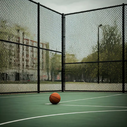 basketball court with fence (4)