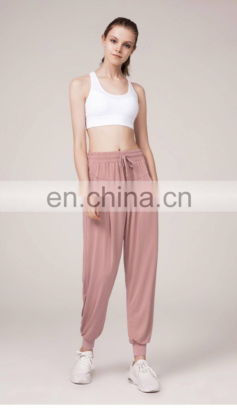 Quick-Drying Loose Cotton Women's Jogger Pants Harem Style Running Fitness Yoga Pants With Pocket