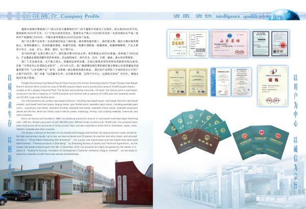 Penglai Shuicheng Cast Basalt Pipe company overview - view 1