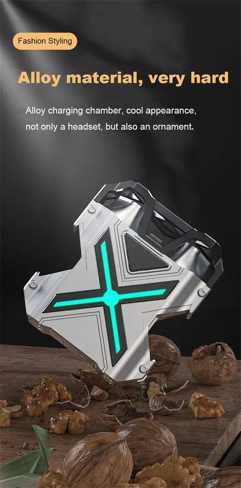 TWS K89 Bluetooth-compatible Earphones In-ear Noise Cancel Mechanical Style Wireless E-sports Gaming Headsets for Mobile Phone