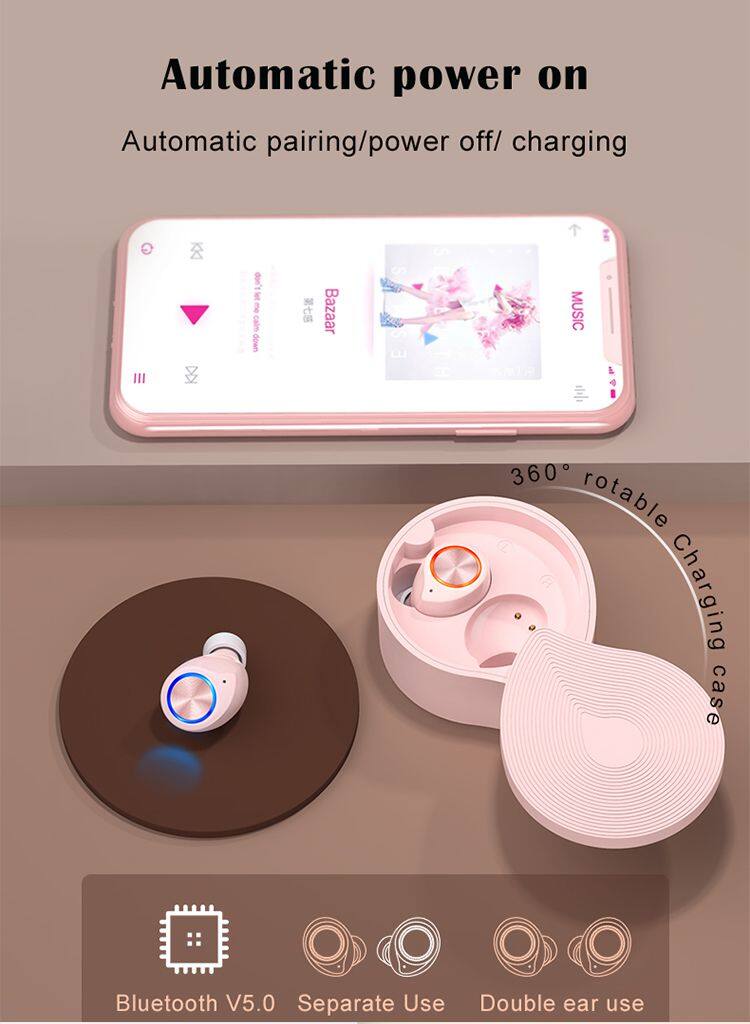 Free shipping Amazon hot TW70 Wireless headset Bluetoth earplug 5.0 Game music TWS Automatic matching Bluetoth headset