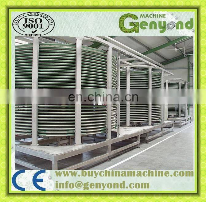 Frozen iqf freezer fish fillet quick freezing processing plant spiral freezer