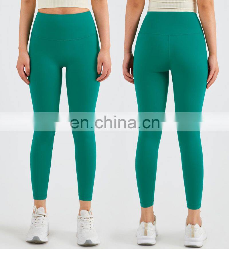 Super Tummy Control Anti Rolling Yoga Leggings Custom Gym Butt Lift Sports Pants