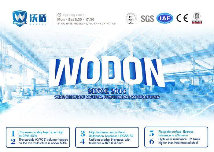 SAW bimetallic abrasion resistant steel plate submerged arc wear plate