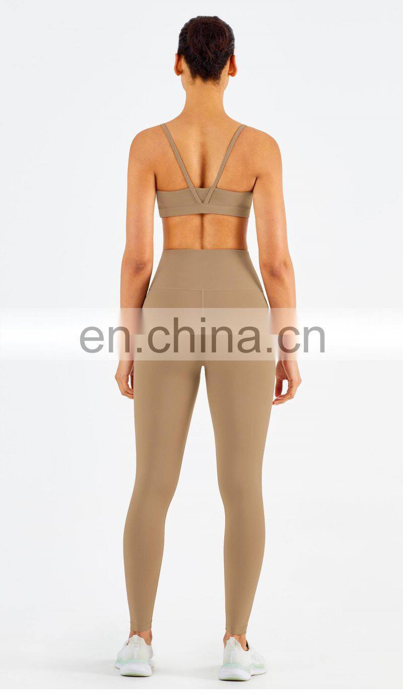 Outdoor wear Custom Logo In Stock Leggings Fitness Women Clothing Gym Wear Yoga Set