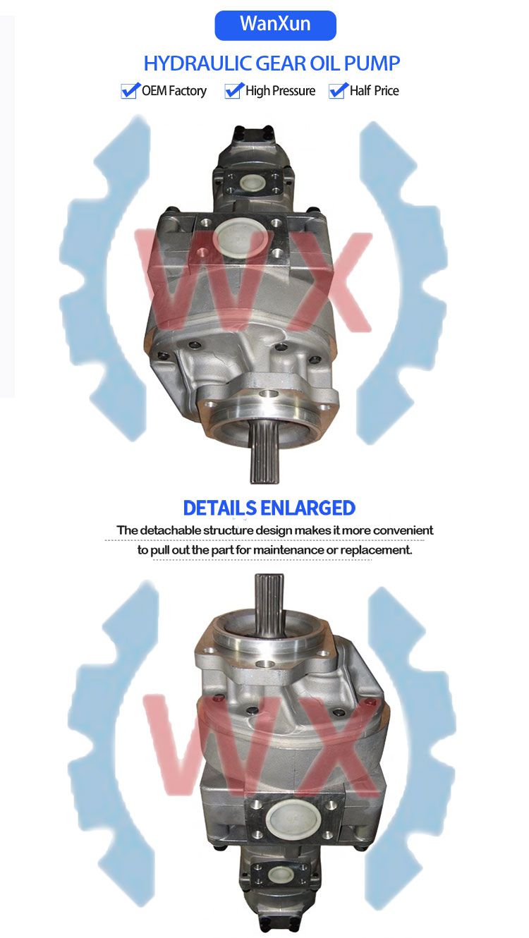 Hydraulic gear pump 705-56-43020 for komatsu wheel loader WA450-3L
