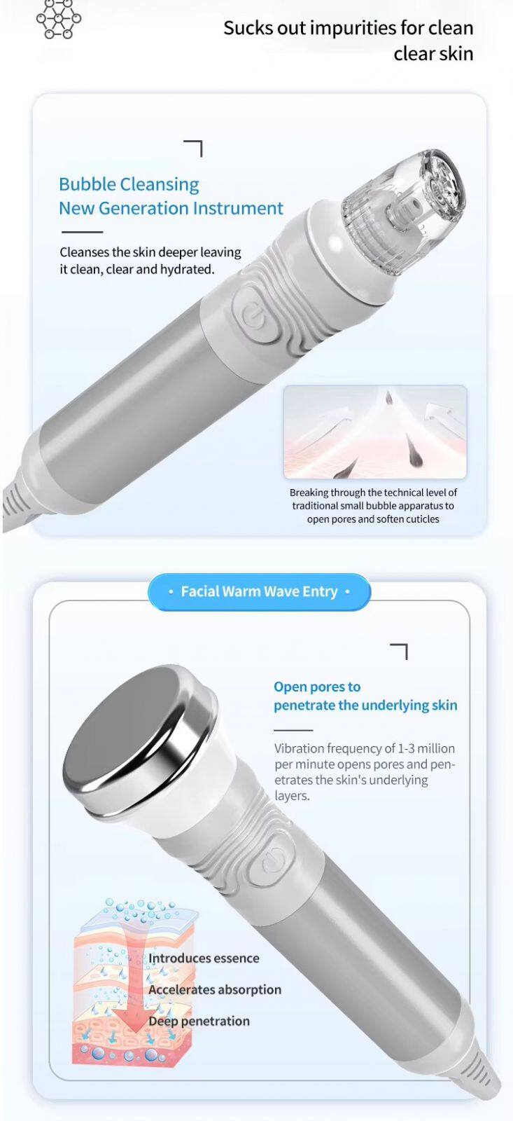 ADM Popular Product Microdermabrassion and Hydra Oxygen Facial Skin Rejuvenation Deep Cleaning Hydra Oxygen Facial Machine 2024