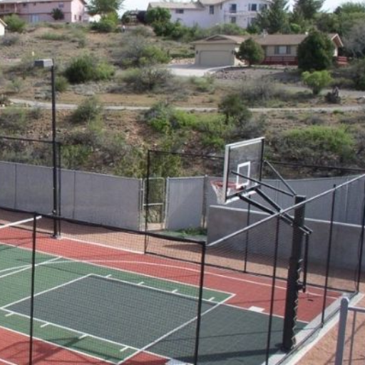outdoor basketball court fence