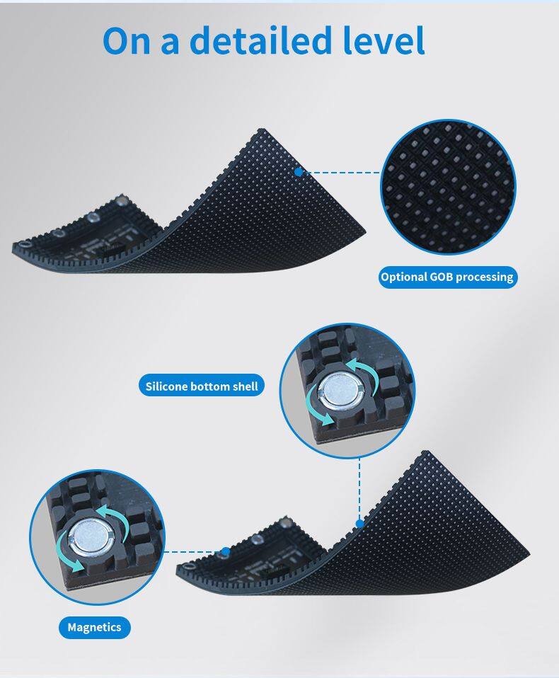 Flexible Soft Magnet Front Service P1.8 P2 P3 P4 Module for LED Display Screen Video Wall Pantalla Cylinder Panel Poster Banner