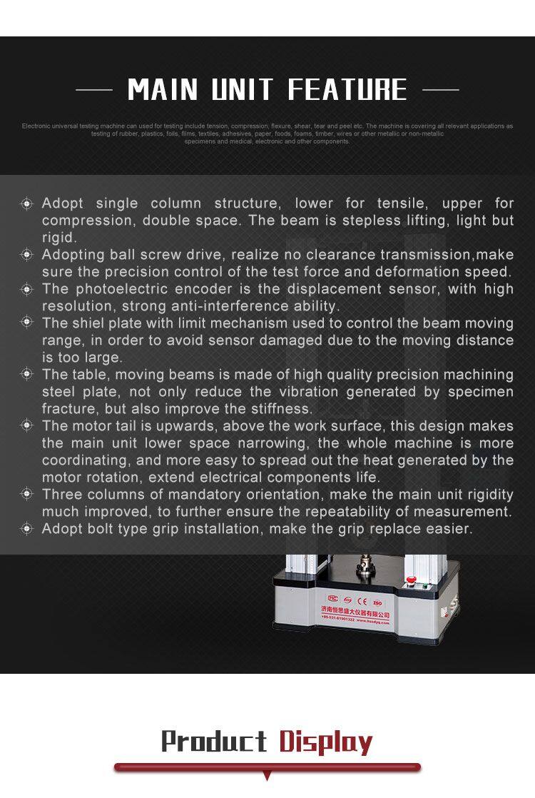Rubber Hose Pipe Electronic Tensile test 10KN Testing Machine
