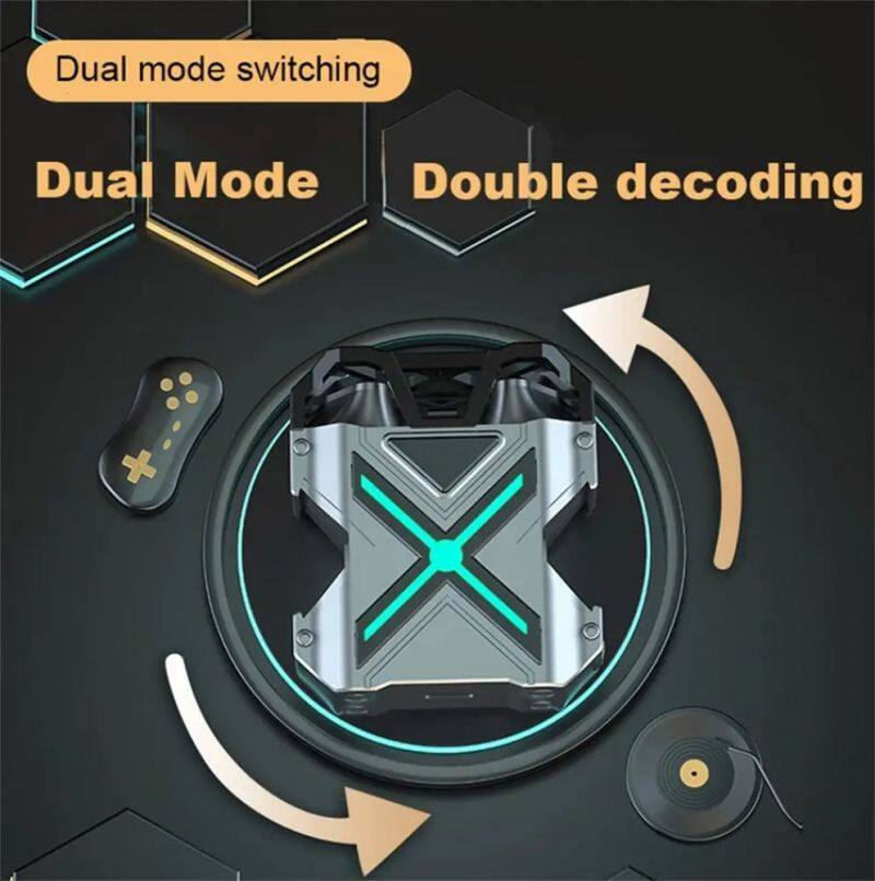 TWS K89 Bluetooth-compatible Earphones In-ear Noise Cancel Mechanical Style Wireless E-sports Gaming Headsets for Mobile Phone