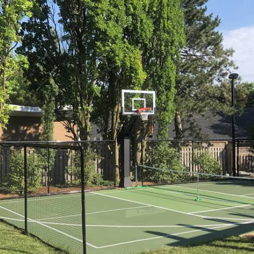 diy basketball court fence