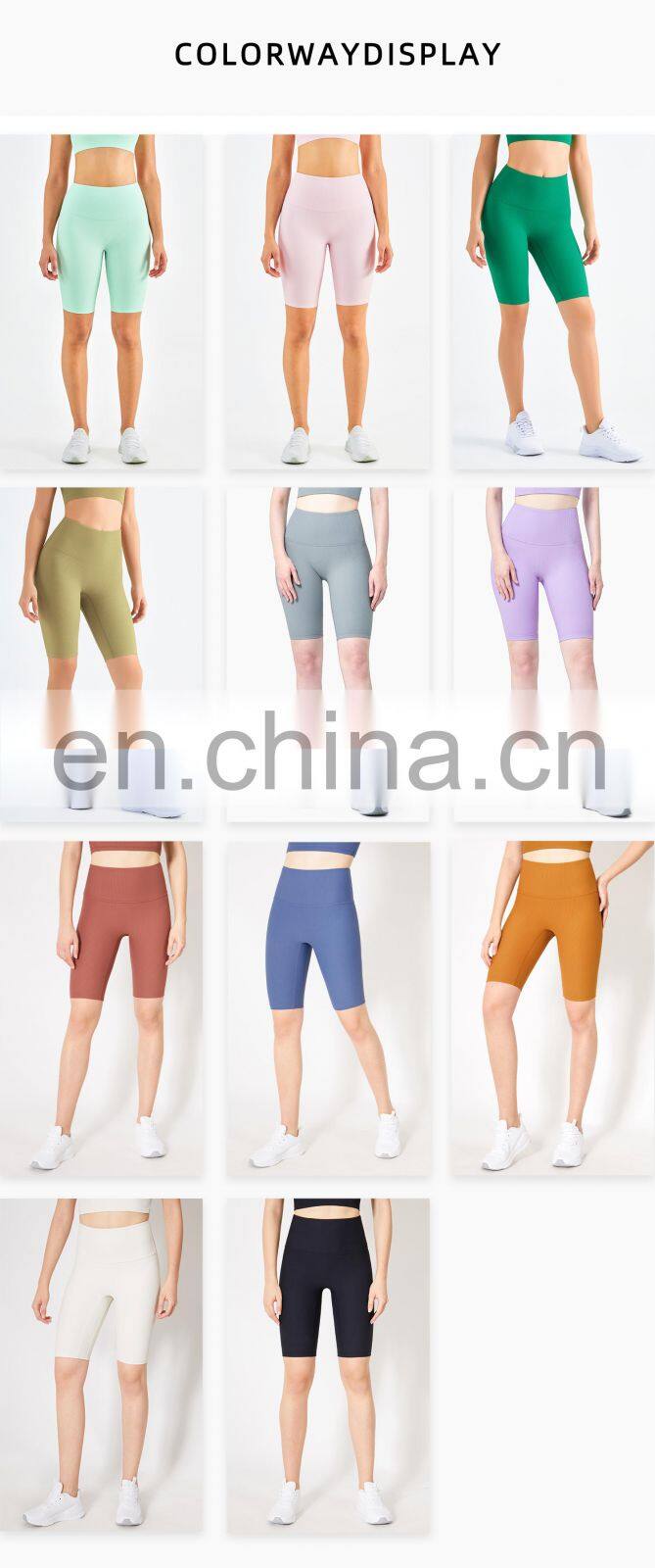 Recycled Custom Fitness Leggings Peach Buttocks Gym Shorts Women