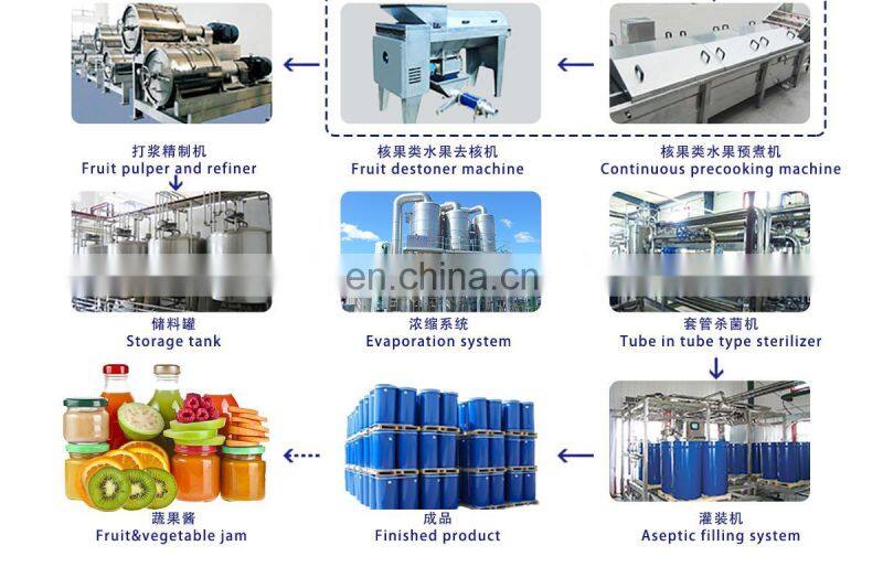 Factory high efficiency Tomato paste ketchup production plant Chill sauce making machine Fruit prickly pear jam processing line