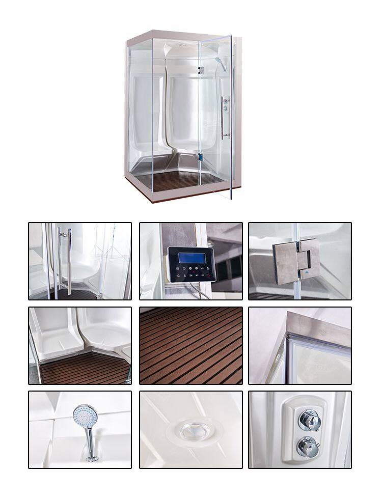OEM Best Seller Acrylic Sauna Room Reliable Portable Wet Steam Room