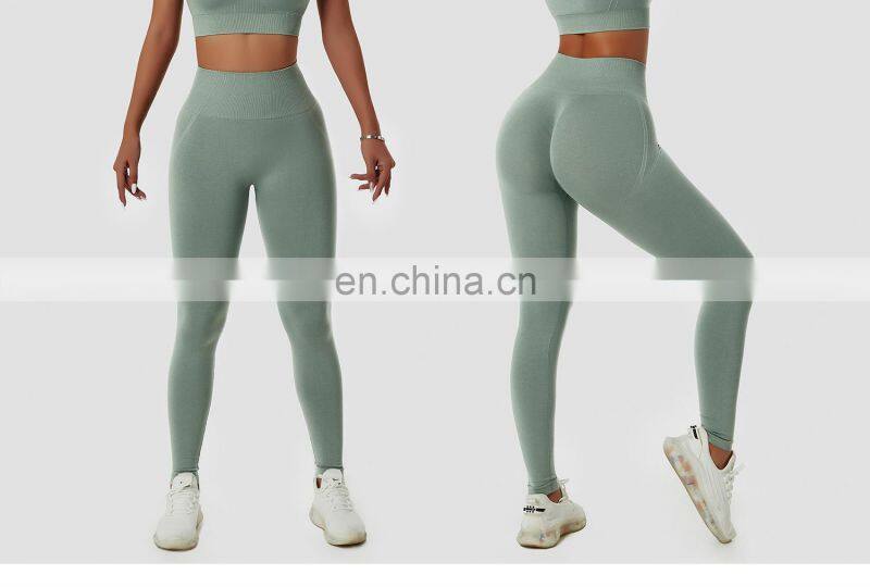 Women Seamless Scrunch Butt Yoga Leggings Oem High Waisted Booty Gym Sports Pants