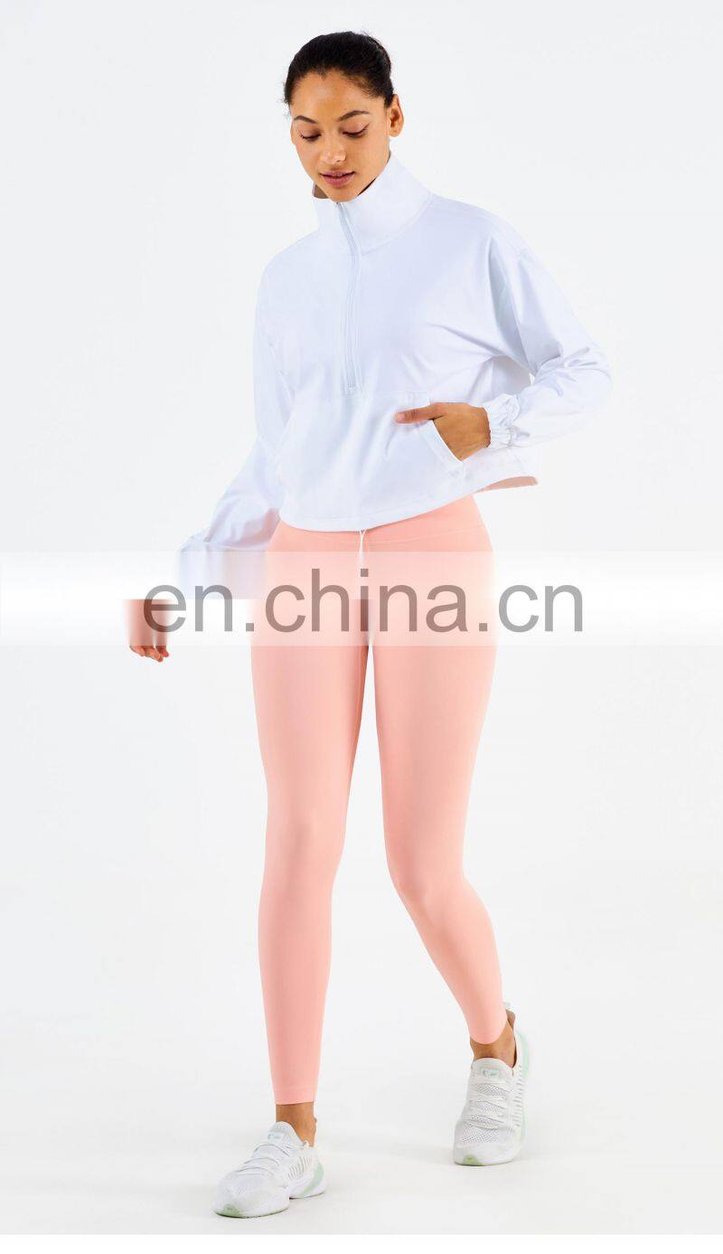 3PC Gym Fitness Sets Cool Girls Sports Jacket With Sports Bra Skin Friendly Leggings Custom Logo