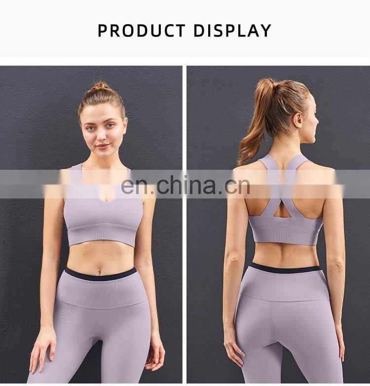 High Quality Custom Private Logo High Impact Sports Bra Breathable Cross Back Yoga Sports Bra