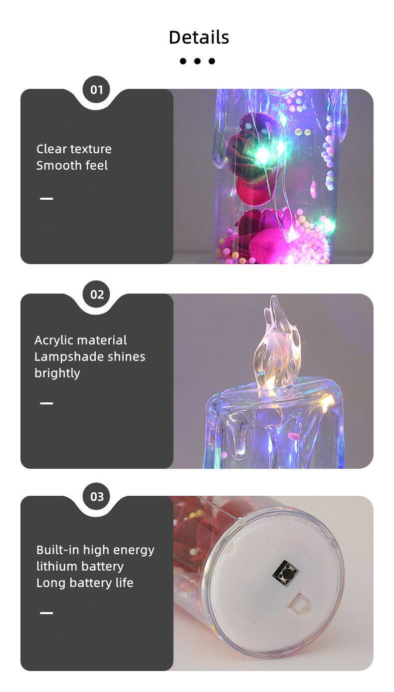 LED Electronic Candle Light Valentine's Day Creative Atmosphere Candle Light Night Light