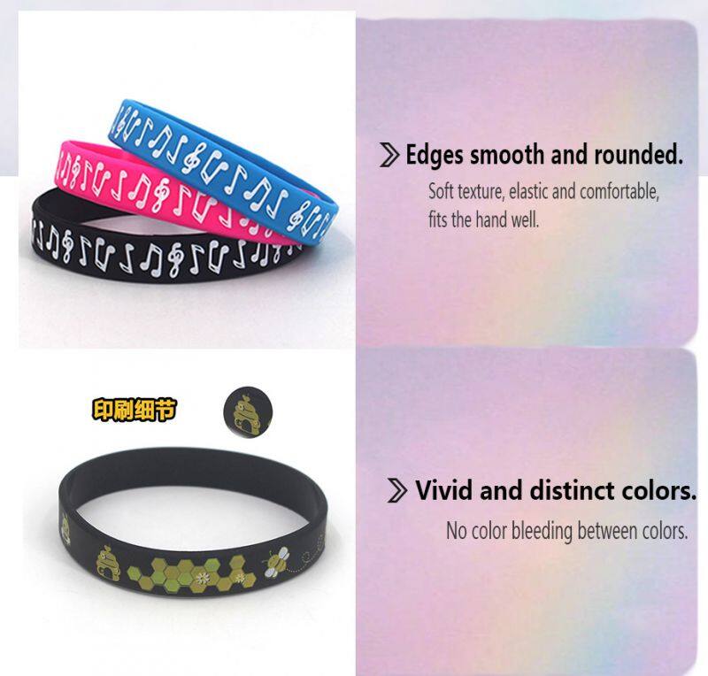 Factory Direct Sale Rubber Bracelet CMYK Printing Basketball Custom Silicone Wristband for Fans Events
