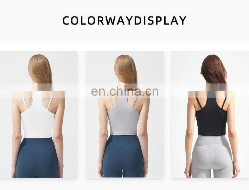 2022 Hot Sale Girls Cute Yoga Tank Top Outwear Sports Vest OEM For Gym Women