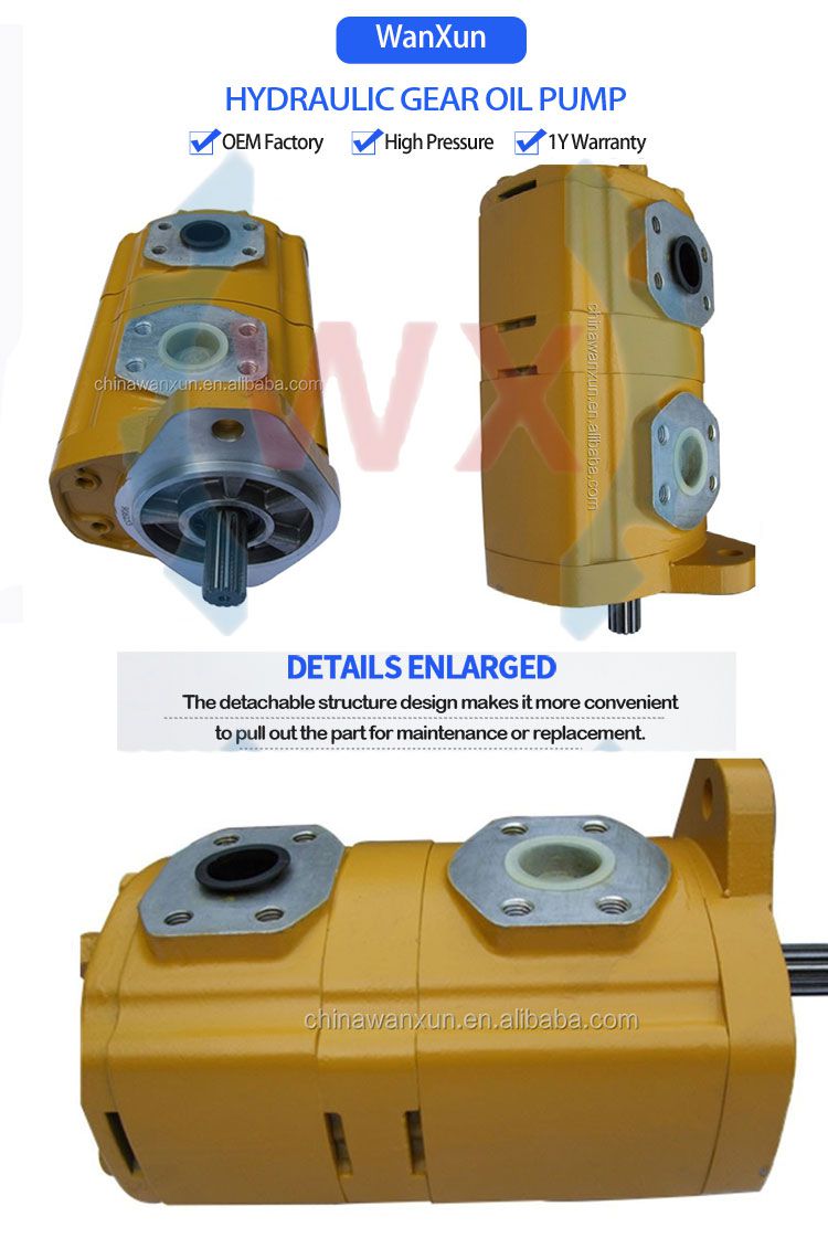 Hydraulic Oil Gear Pump 23B-60-11100 For Komatsu Vehicle Grader GD521A-1/GD611A-1/GD661A-1