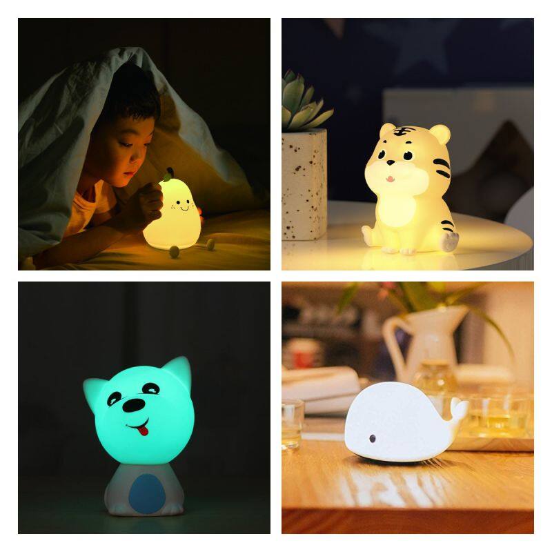 USB Rechargeable Slug Touch Sensor Eye Protection LED Wireless Charger Cute Small Night Cartoon Silicone Children Led Lamp Toy