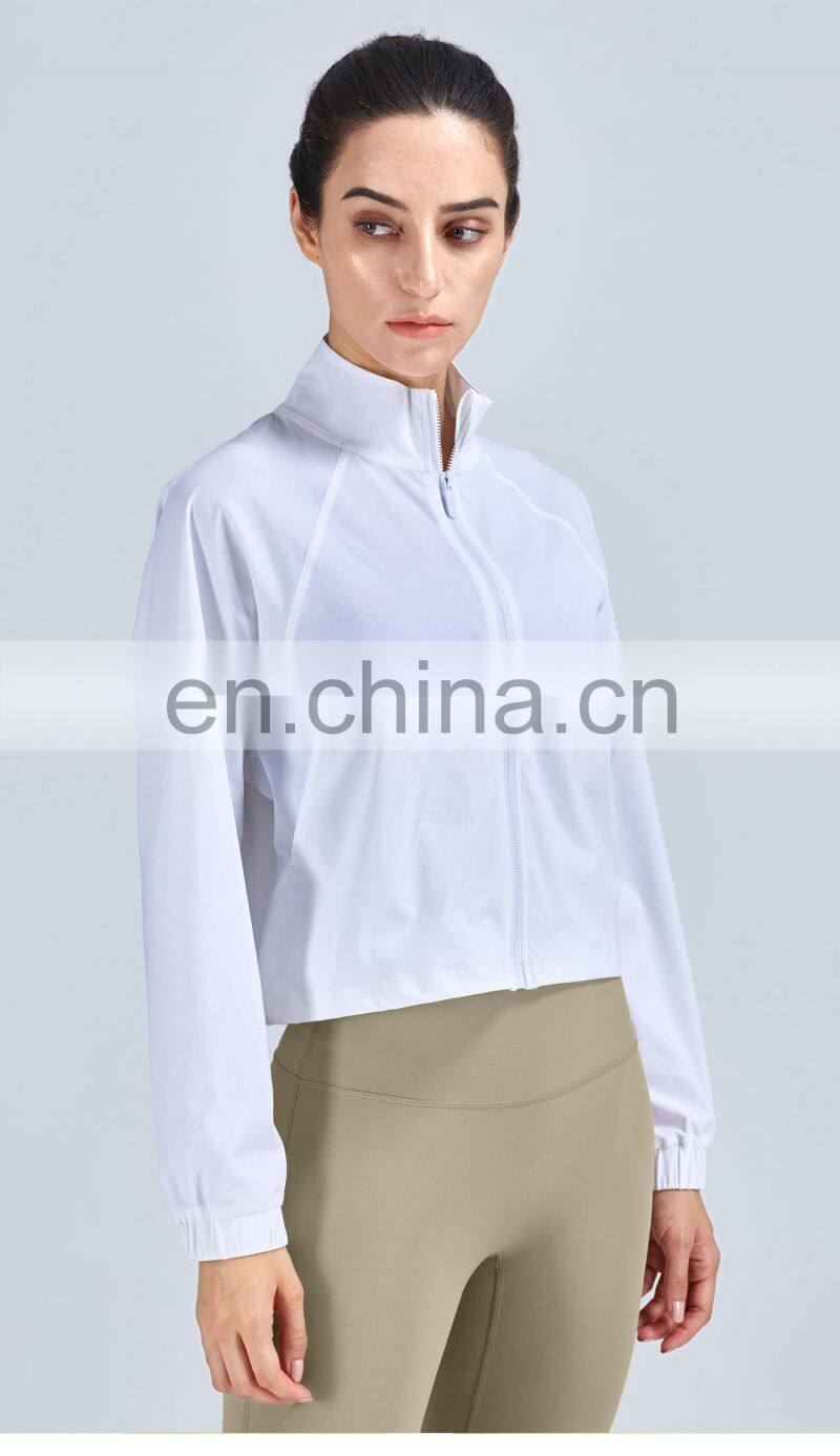 New Pocket Outdoor Workout Jacket Women Loose Yoga Exercise Sport Wears Gym Jacket