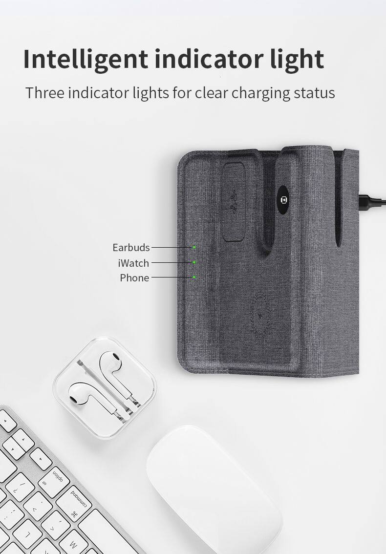 Wireless Fast Charging Magnetic Portable Foldable Phone and Earbuds Charger for iPhone 13 14 15 and iWatch