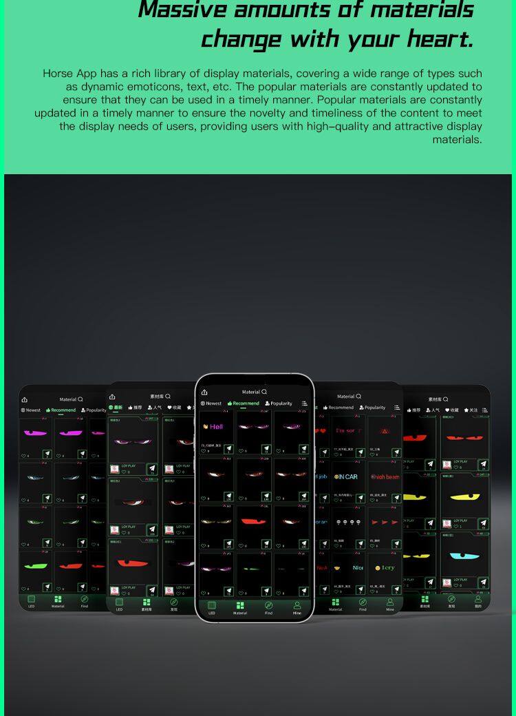 96*16 Car Windshield LED Screen Diy Indicator Light Devil Eyes App Control for Truck Animated Decorative Electronic