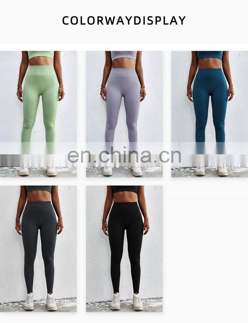 Seamless High Waist Leggings Custom Women Fitness Sports Four Way Stretch Leggings