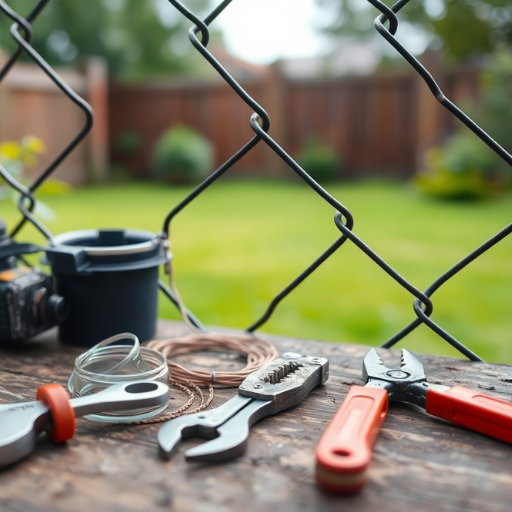 repairing a chain link fence (1)