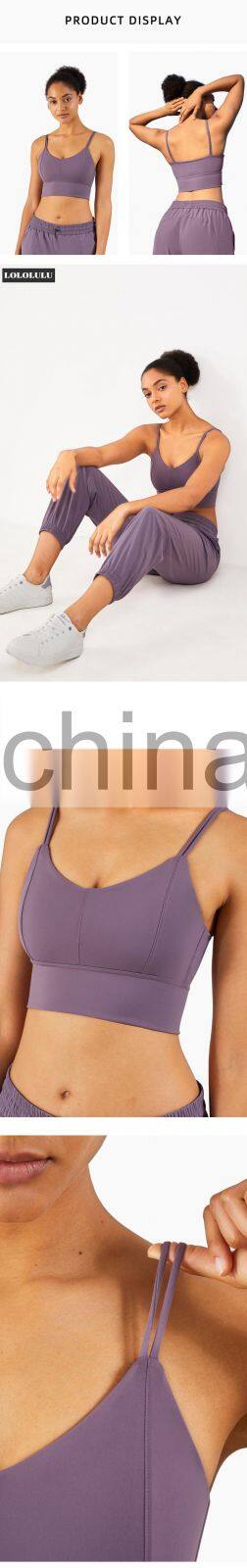 New Arrival Women Padded Sports Bra Support Fitness Workout Yoga Bra Camisole Tank Top