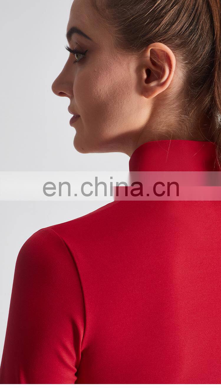 Christmas 2022 Custom Logo Sport Wear Thumb Holes Gym Jacket Women Long Sleeve