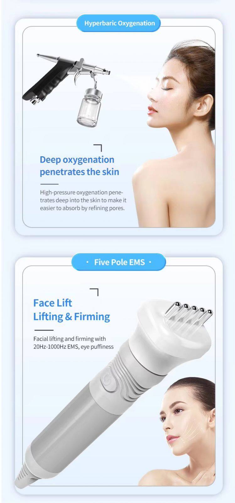 ADM Popular Product Microdermabrassion and Hydra Oxygen Facial Skin Rejuvenation Deep Cleaning Hydra Oxygen Facial Machine 2024