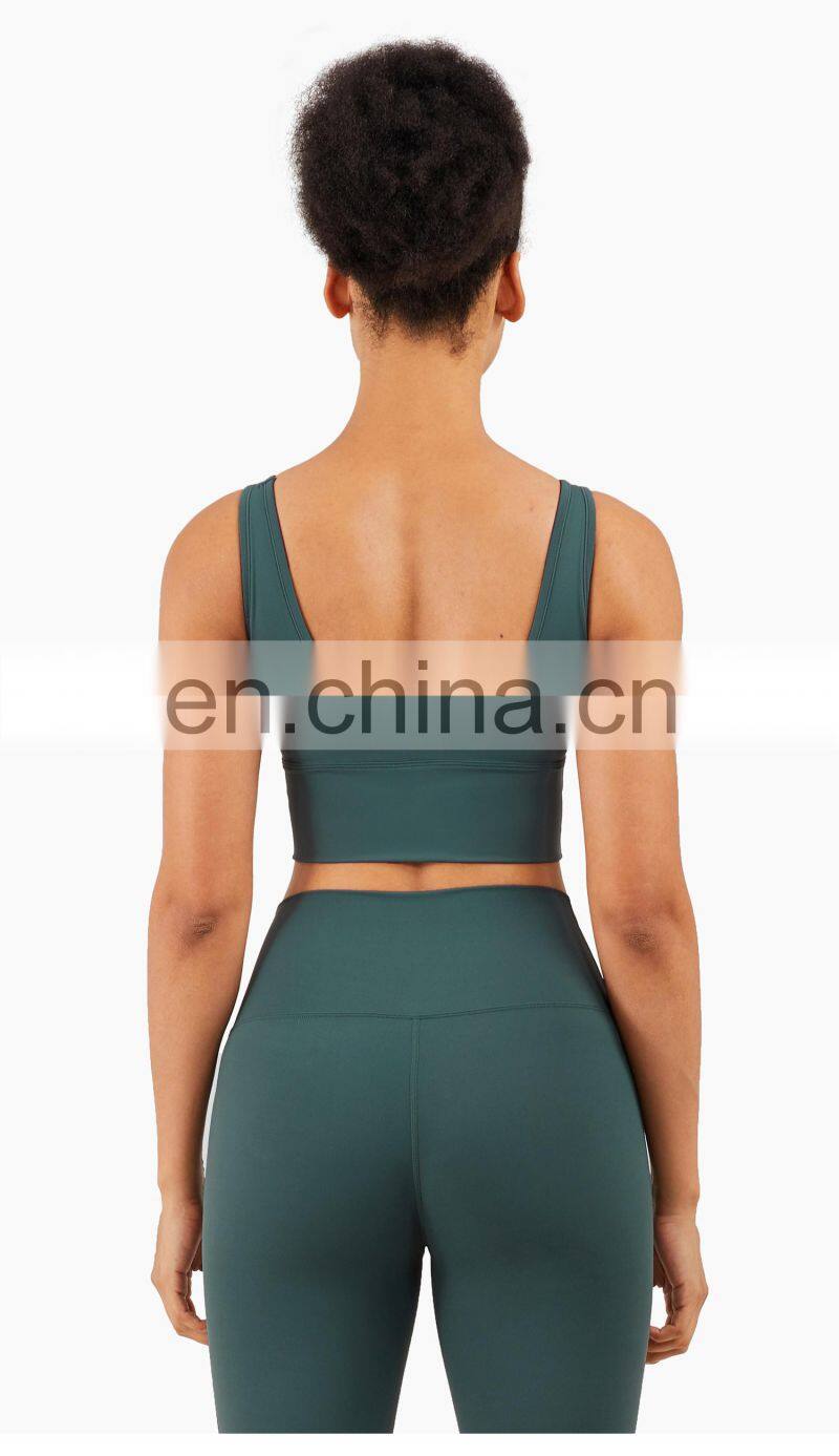 2022 New High Impact Sports Bra With Deep U Back Top Fitness Custom Logo For Women