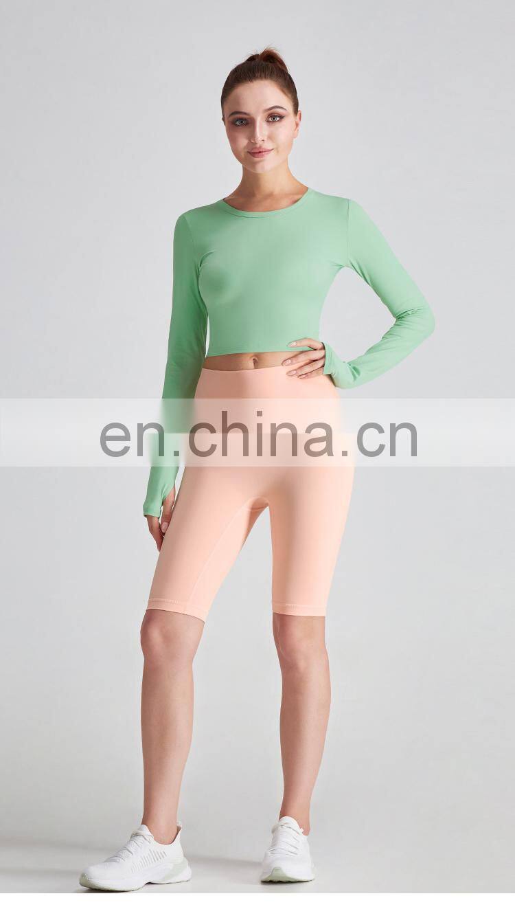 2021 New Slim Fit Yoga Tops Women Sport Running Gym t Shirt High Quality Long Sleeve t Shirt