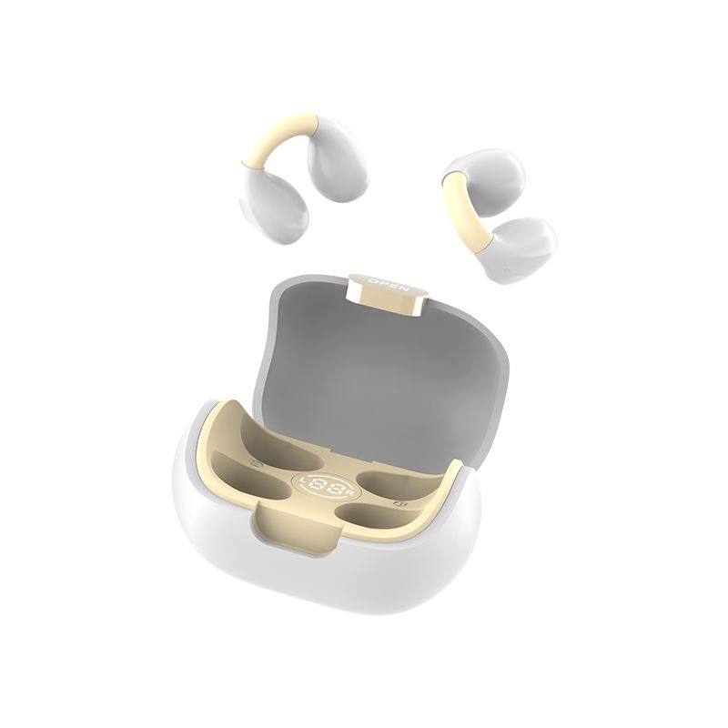 OEM Tws sports running Bluetooth 5.3 Earbuds with digital power display screen air Bone conduction earphone Ear clip earbuds