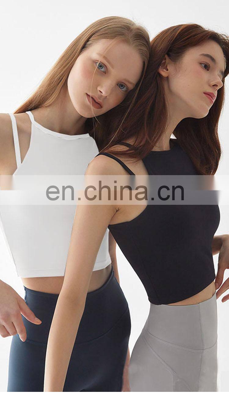 2022 Hot Sale Girls Cute Yoga Tank Top Outwear Sports Vest OEM For Gym Women