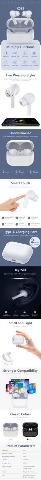 KINGSTAR Blue tooh touch control Mini TWS True Wireless Earbuds For Mobile Phones