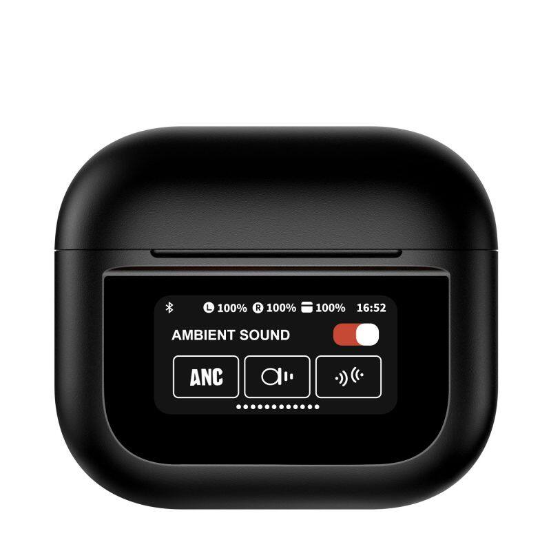 ANC ENC Earbuds With LCD Colorful Touch Screen TWS Wireless Stereo Type-C Headphones