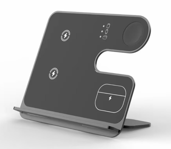 portable folding 3-in-1 Wireless Charger for phone smart watch ear phones with holder