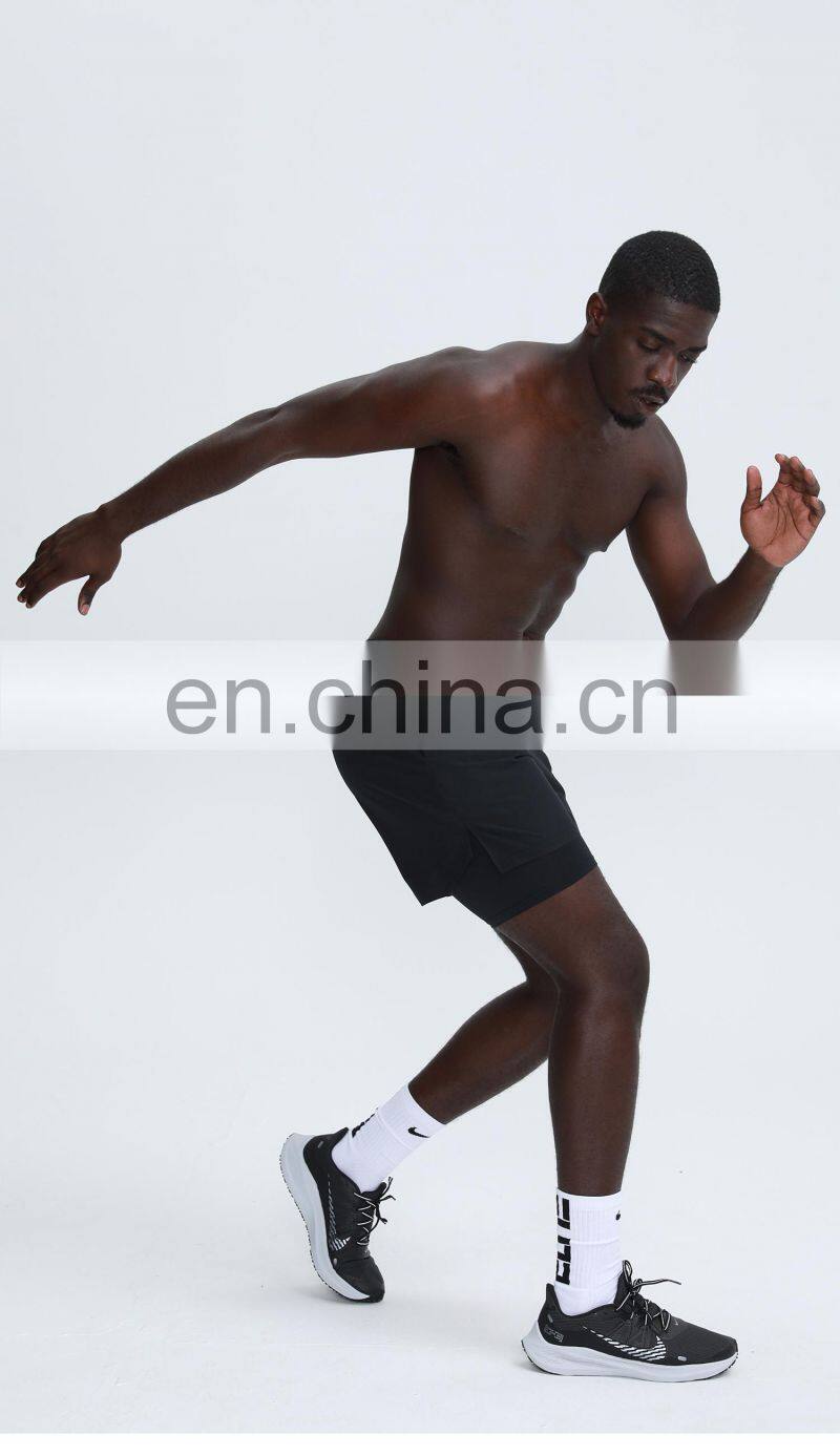 2 In 1 Custom Summer Fitness Workout Shorts Training Sports Gym Jogger Shorts For Men