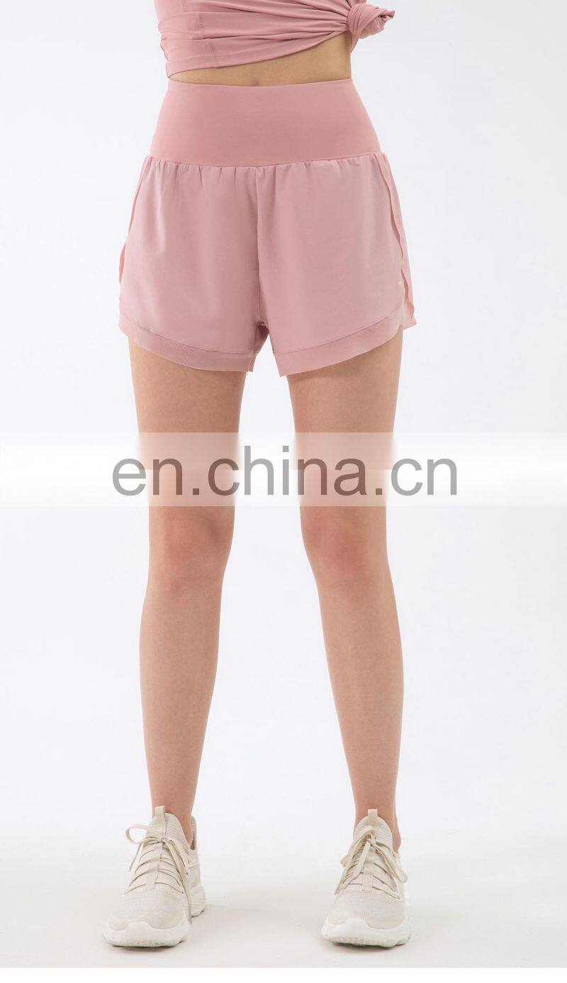 New Quick-Drying High Waist Anti-Glare Sports Shorts Women's Loose Yoga Fitness Pants